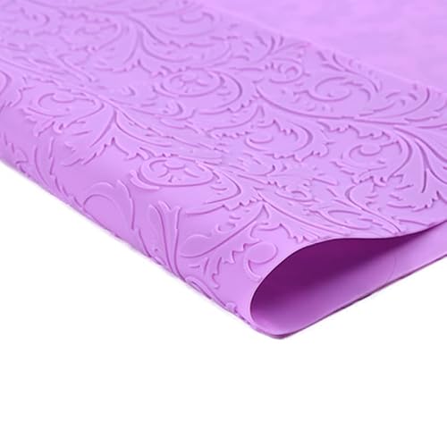 Anyana damask 20 Inch Sugar imprint Dress Silicone damask Fondant impression mat Repeat Oak leaf Embossing Mat Texture Textured Cake Decoration candy Craft Sugarcraft edible Lace Mat - Thumbnail 7