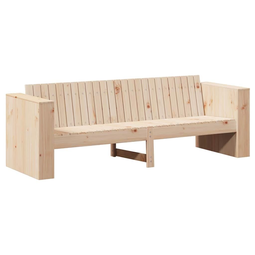 vidaXL Sofá de jardín Natural 185,5 x 60 x 62 cm Madera de Pino Macizo