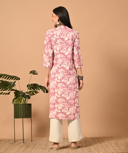 Image of Multicolor Printed Rayon Straight Kurti | Kurti for Women
