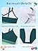 URMAGIC Girls Swimsuits Adjustable Straps V Neck Ribbed Bikini Set Teen Girl Swimming Bathing Suit 2 Pieces Swimwear