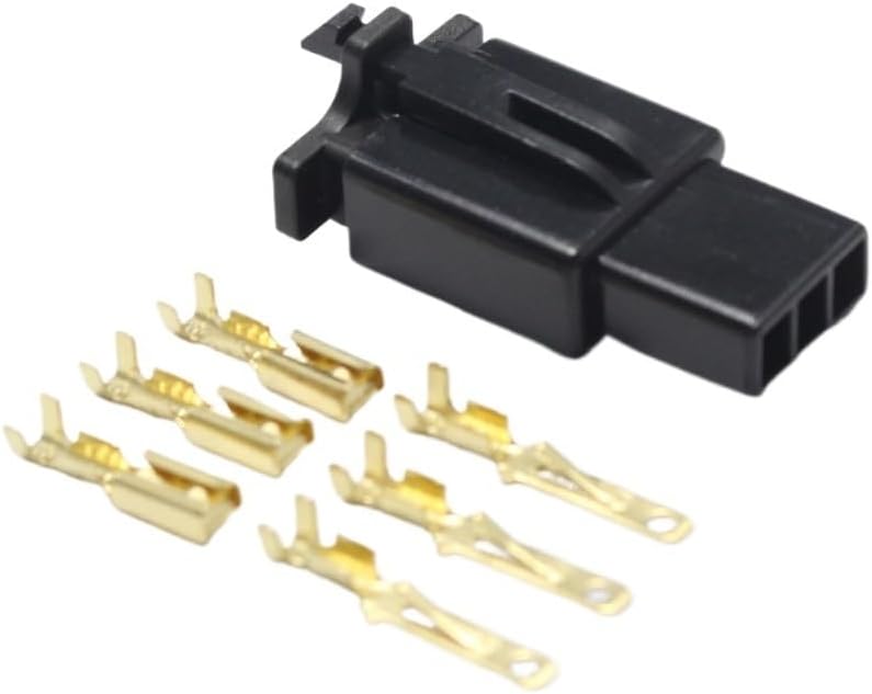10 set 2.8mm 3Pin Auto Electrical Wire Connector 2.8 3P Black Car with Terminals for E-Bike Automobile Motorcycle etc VUQLDHAYZ