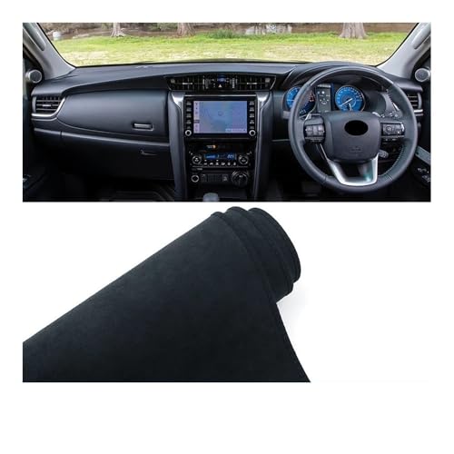 Tapis de tableau de bord pour Toyota Fortuner 2015-2023 RHD noir