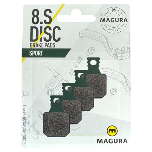 F26 Magura MT - Pastillas de freno de disco hidráulicas originales para bicicleta MT 5 7 Trail I Brake Pads I MTB I Ebike I Tour I (8.S (4 pistones), color verde