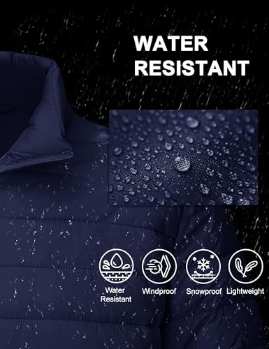 CRYSULLY Men's Puffer Jacket Full Zip Warm Jacket Windproof Water Resist Jackets Winter Insulated Coat4