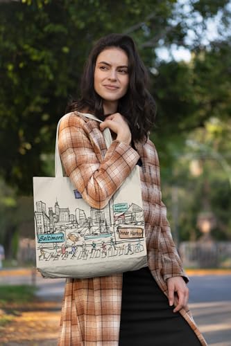 Image of Cities Around the World Artwork Tote Bag Series- Designed in the USA, 17 inchx14 inch, Double Sided Print, Souvenir & Gift