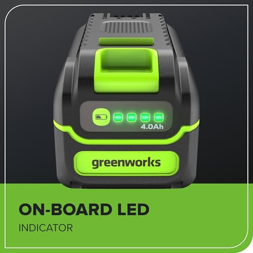 Image of Greenworks 40V 4.0Ah Lithium-Ion High-Power Battery, Upgraded with 22% Power Boost (Genuine Battery / 75+ Compatible Tools)