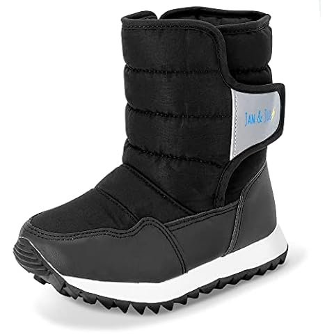 JAN & JUL Kids Water Resistant Pull-On Tall Winter Boots (Black, US Size 7.5) Cover