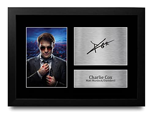 Cadeau Charlie Cox Daredevil photo avec autographe imprimé pour fan de série