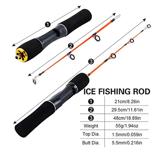 Ultralight Winter Ijs Hengel Draagbare Winter Ijs Hengel Spinning Casting Ijs Winter Hengel Visgerei - Image 3