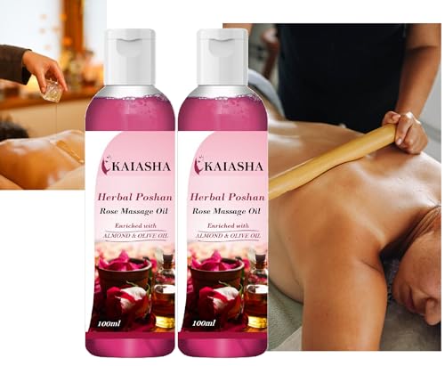 Sexy Rose Massage Oil for Couples Sensual Body Moments Pack of 2