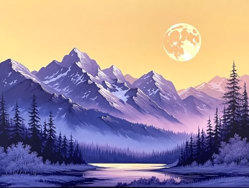 Pintura por numeros adultos con pinceles para eliminar el estres