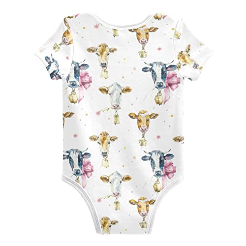 vvfelixl Baby Girls' Bodysuits Llama Alpaca Cactus Short Sleeve Cotton Baby Clothes For Girls 0-24 Months Black2