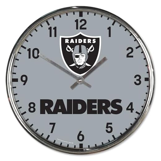 WinCraft Las Vegas Raiders Chrome Wall Clock