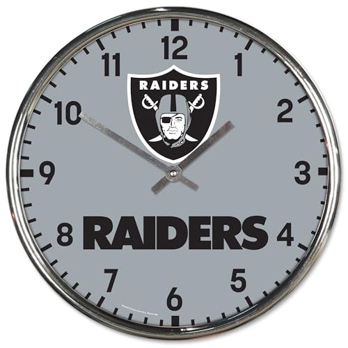 WinCraft Las Vegas Raiders Horloge murale chrome