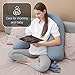 MOON PARK Pregnancy Pillow - Incredibly Smooth and Soft Cooling Cover I Shaped Full Body Maternity Pillow with Removable Cover - Support for Side, Back, Legs, Belly, HIPS - Grey