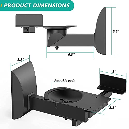 image for WALI Speaker Wall Mounts, Dual Side Clamping Bookshelf Mounting Bracke