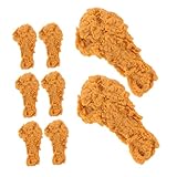 LALADEFIEE Lot de 8 Cuisses de Poulet Factices Réalistes 3D en Matériau Plastique Modèl...