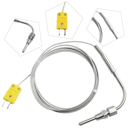 Sonde d'échappement type K en acier inoxydable durable, capteur thermique de précision 2M - 4