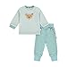 Steiff Unisex Set Hose + Sweatshirt GOTS Baby-und Kleinkind-Ausstattung, Tourmaline, 62
