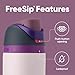 Owala FreeSip Insulated Stainless Steel Water Bottle with Straw for Sports, Travel, and School BPA-Free Sports Water Bottle, 24 oz, Dreamy Field