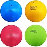 AppleRound 8.5-inch Dodgeball Playground Balls, Pack of 4 Balls with 1 Pump, Official Size for Dodge Ball, Handball, Camps and Schools (Multicolor)