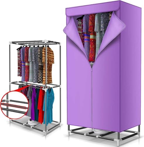 Séchoir à linge électrique chauffant à 2 couches, armoire de séch...