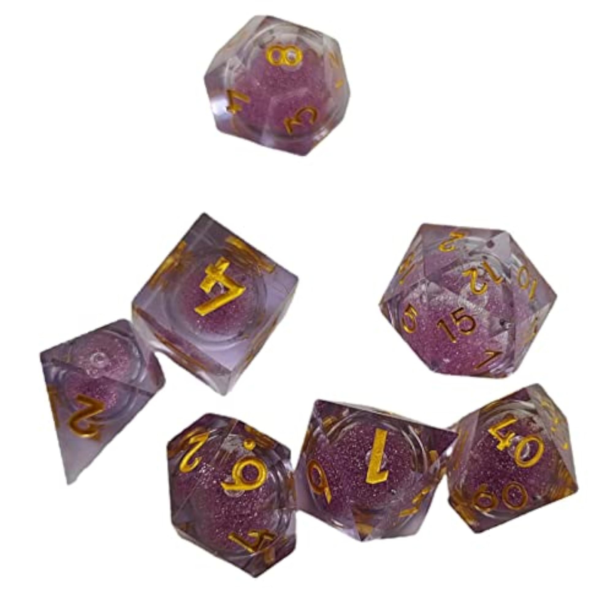 7Pcs Multi Sided Dice Set for DND Entertainment