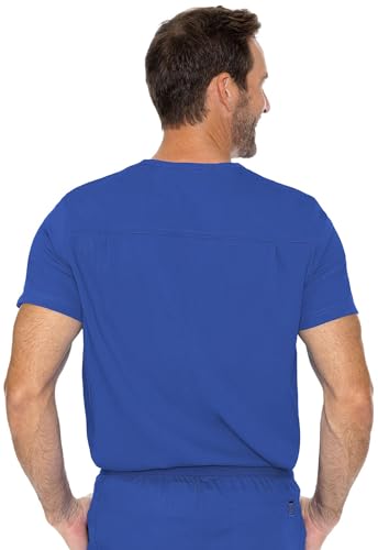 Image of Med Couture Rothwear Touch Scrub Top for Men V-Neck 1 Pocket