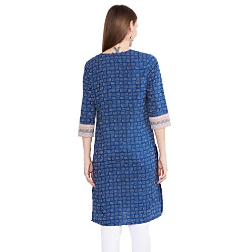 Image of Max Women Cotton Straight Fit Printed Straight Kurta