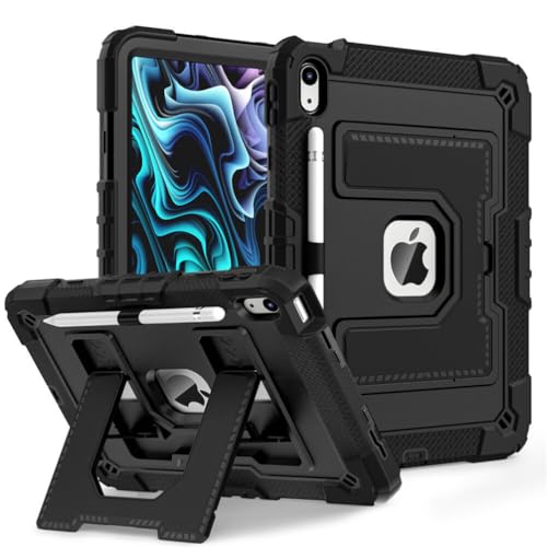 Étui iPad A16 11 pouces 2025 coque complète silicone noir rigide sangle antichoc