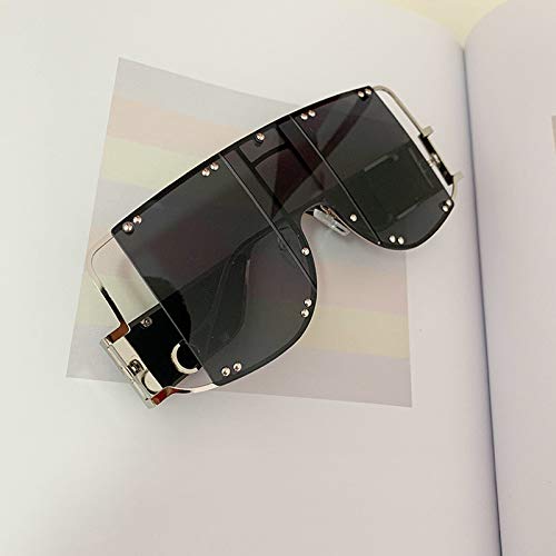 Image of COTIA /Fashion Square Sunglasses Women New Oversized Mirror Men Shades Glasses Luxury Brand Metal Rivet Fashion Female Eyewear