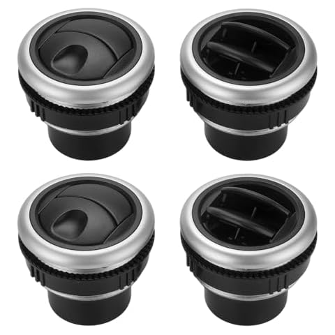 YOLLKY 4 Pcs Universal Dashboard Air Conditioning Deflector Outlet Round AC Air Outlet Vent for RV Bus Boat Yacht Caravan | 48mm, Plastic Cover