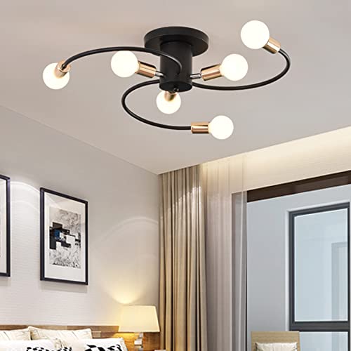 Lustre moléculaire nordique en métal blanc durable et ajustable E27 - 4