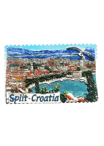 Imán decorativo 3D Split Croatia para refrigerador miniatura 1