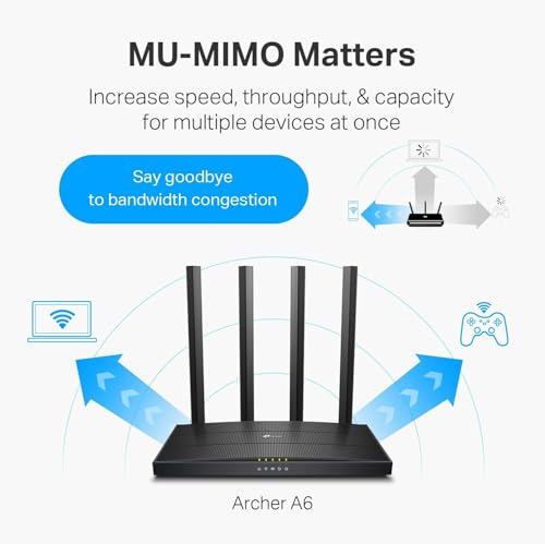 Tp-Link ARCHER A6 Dual Band Mu-Mimo Wireless Internet Router thumb #2