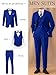 Suits Men 3 Piece Classic Fit Tuxedo Dress Suit Jacket Blazer Vest Pants Royal Blue for Wedding Business Formal Fashion Grooms L