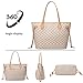 Lacel Urwebin Handbags for Women Designer Fashion Purses Top Handle Satchel Shoulder Bags 2pcs with Small Wallet (White)