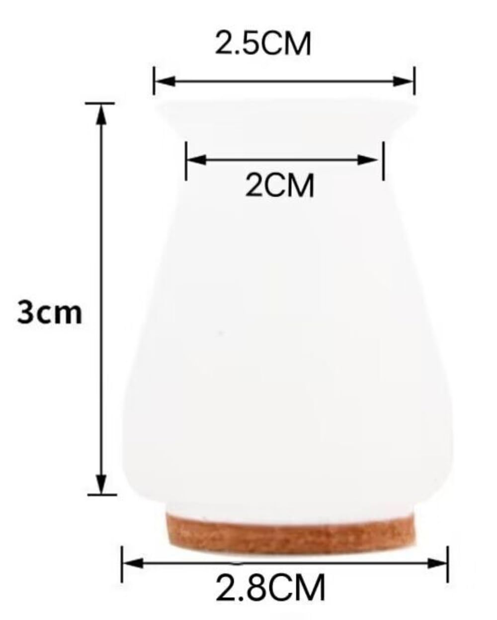Tapas para patas de escritorio, fundas para pies de sofá, Paquete de 8 protectores de patas de silla con fieltro, deslizadores de fieltro for sillas, protectores pequeños for sillas(White)