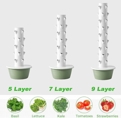 Kit de sistema de cultivo hidropónico, jardín vertical para uso en interiores y exteriores, kit de germinación de vegetales hidropónicos para entusiastas de la jardinería