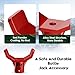 Bottle Jack Adapter for 12t Jack - Safe Steel Lifting Saddle for 3 Inch and 4 Inch Round & Square Axle Tube, Fits 1.65 Inch or Smaller Diameter Accessories (Red)