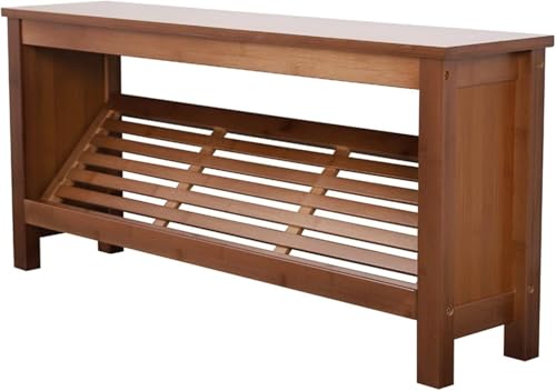 Zapatero pequeño de Madera de bambú para Entrada, Organizador para Pasillo, baño y Sala de Estar (68 cm)