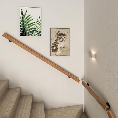 Kit de rampe en bois avec support métallique pour escalier