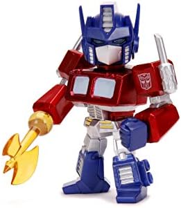 Jada Toys "Transformers G1 Optimus Prime Light-Up 4"" Die-cast Metal Collectible Figure, Toys for Kids and Adults