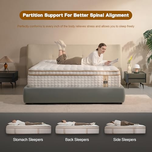 Full Size Mattress,12 Inch Hybrid Full Mattress in a Box with Memory Foam and Pocket Spring for Pressure Relief & Comfort Sleep & Zoned Support, Medium Firm,CertiPUR-US