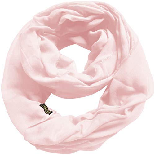 Châle pashmina rose bébé au drapé fluide infini pour une allure raffinée