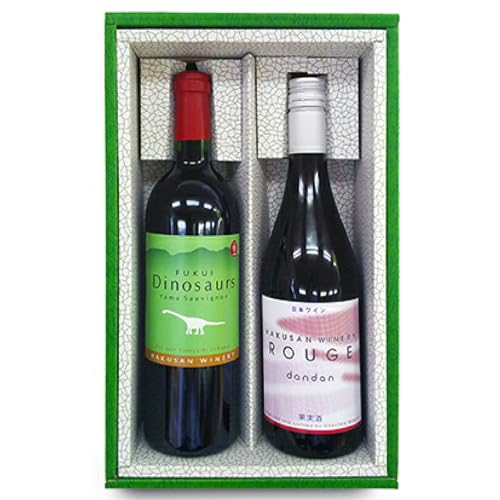 FUKUI 恐竜ワイン&ルージュ 750ml×2本 計1500ml [B-021003] 赤ワイン 白ワイン お酒 洋酒 ワイン ノーブランド品