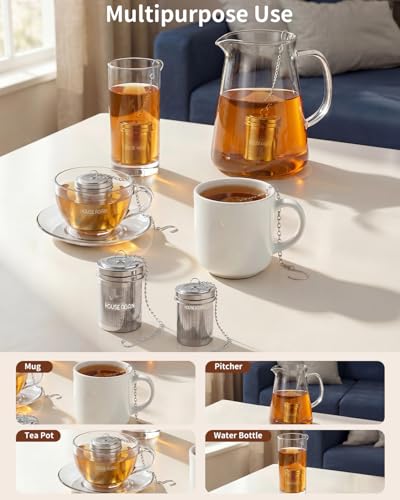 House Again Large Tea Infuser with Scoop, Extra Fine Mesh Tea Strainers for Loose Tea and - image 4