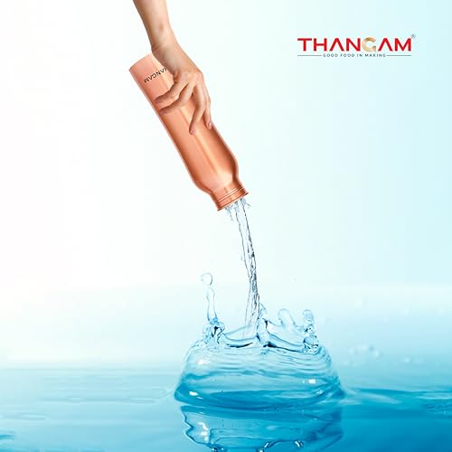 Image of Thangam Copper Water Bottle - 950 ml | Pure Copper | Leak Proof & Durable | BPA Free | Ayurvedic Health Benefits | Eco-Friendly Reusable Water Bottle