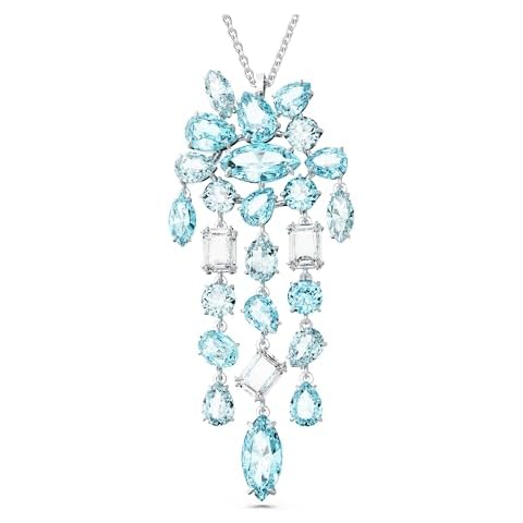 Swarovski Gema Pendant Necklace with Cool Blue Crystals Cover