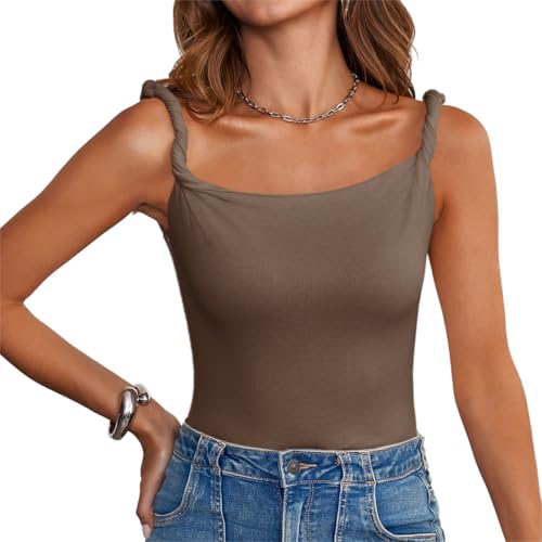 Imily Bela Damen Sommer Top Sexy Ärmellos Spaghetti Top Y2K Oberteile Slim...